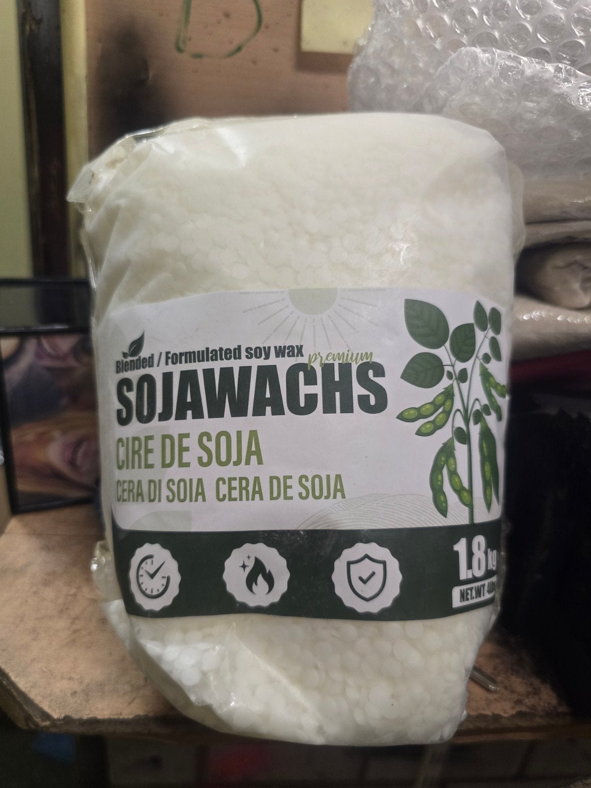 Sojawachs 1.8kg - Premium Soja Wax voor Kaarsen maken, Ophalen of Verzenden