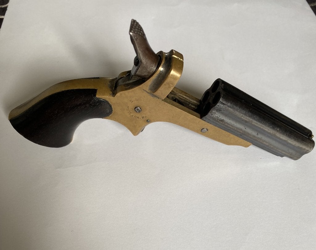 Antieke Sharp Pepperbox Cal 22 short, Ophalen