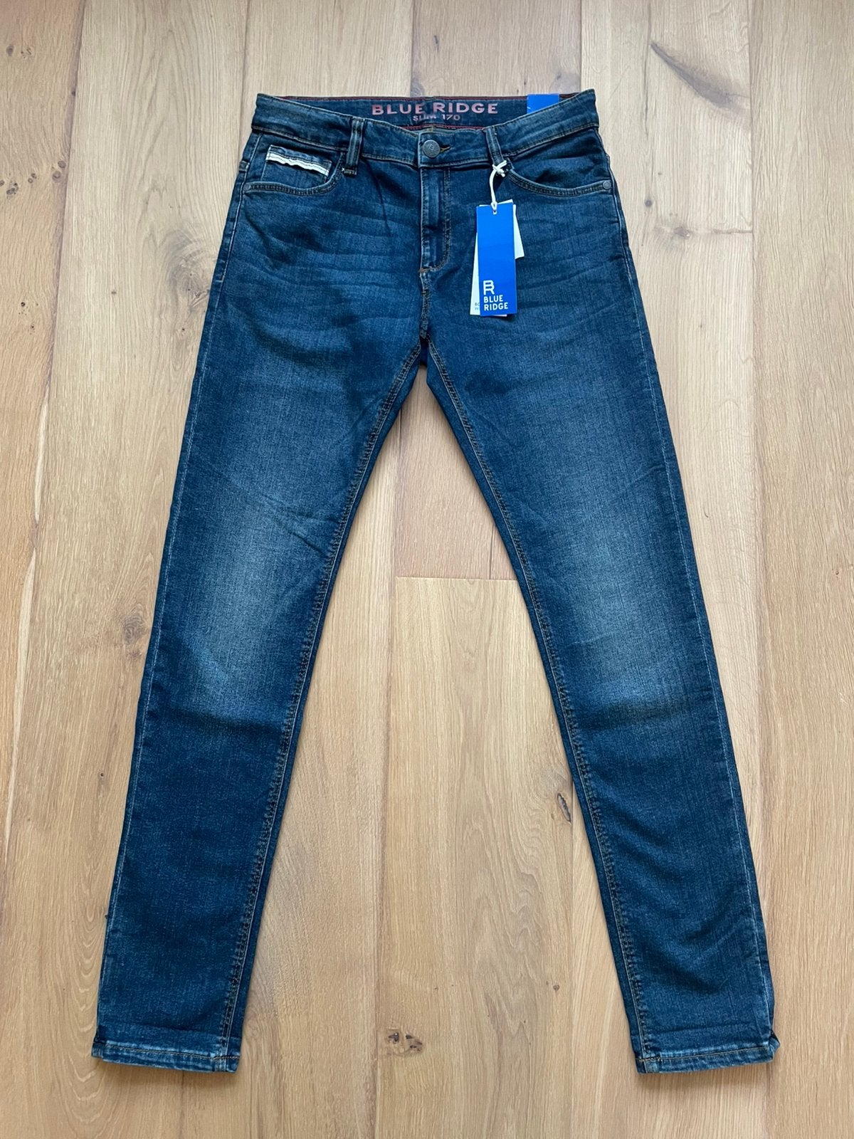 Blue Ridge spijkerbroek, maat 170 donkerblauw slim fit NIEUW, Broek, Nieuw, Ophalen of Verzenden, Blue Ridge