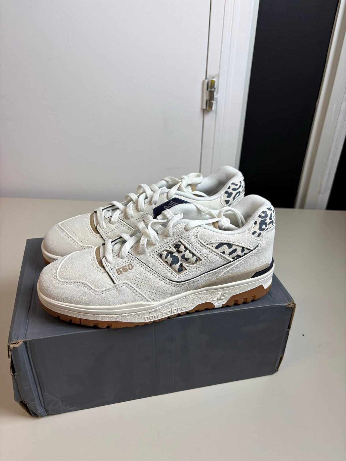 New Balance Leopard Sea Salt Grijs Luipaard 41.5, Overige kleuren, -, -, Nieuw