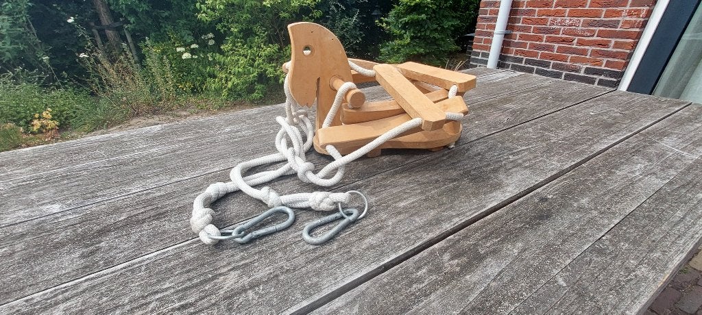 Houten schommel - paard incl stevige bevestiging, Ophalen, Nieuw, Schommel