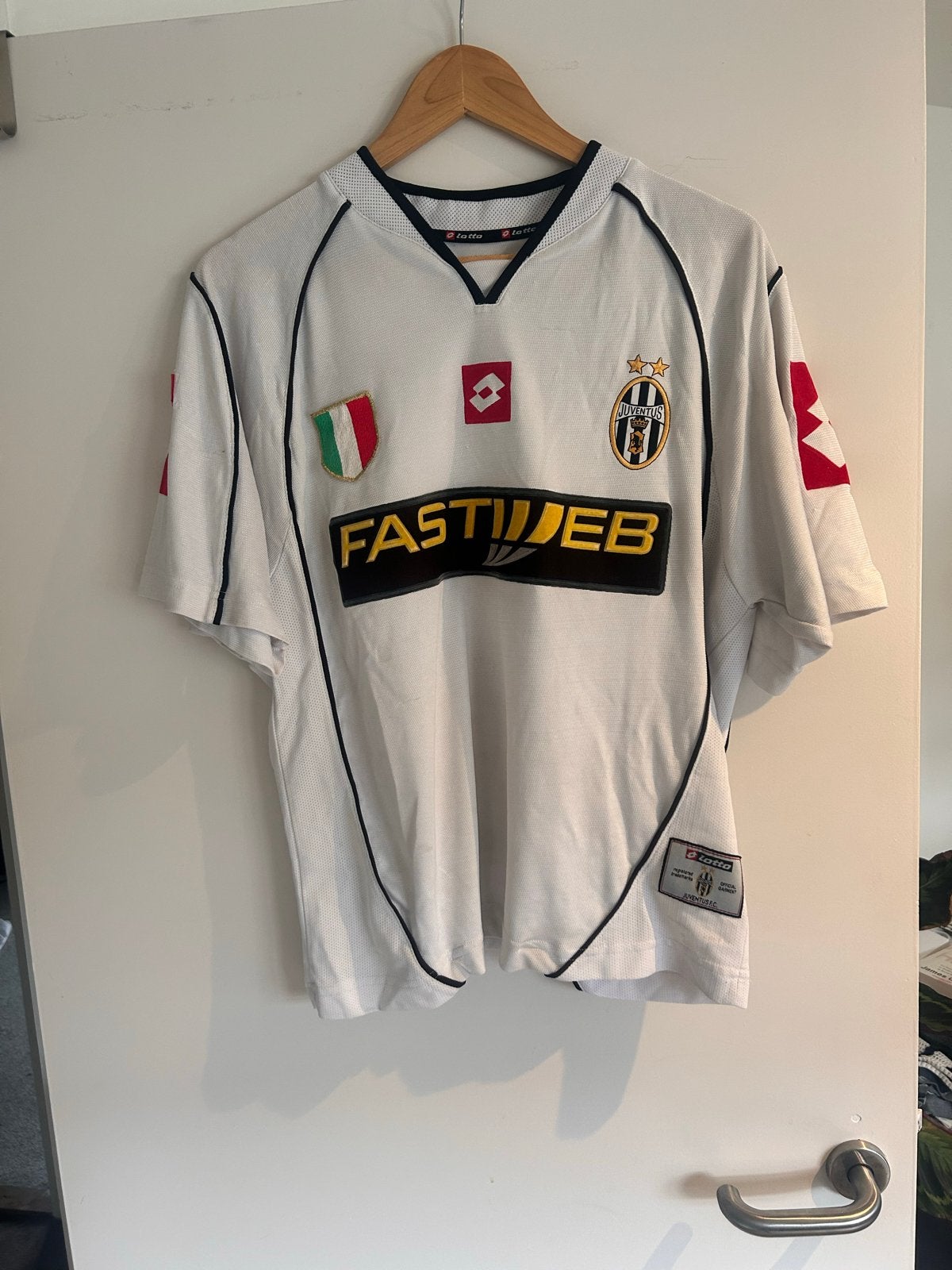 Juventus Vintage Uitshirt 2002/2003– Maat S – GOED, Wit, Ophalen of Verzenden, Voetbal, Gedragen