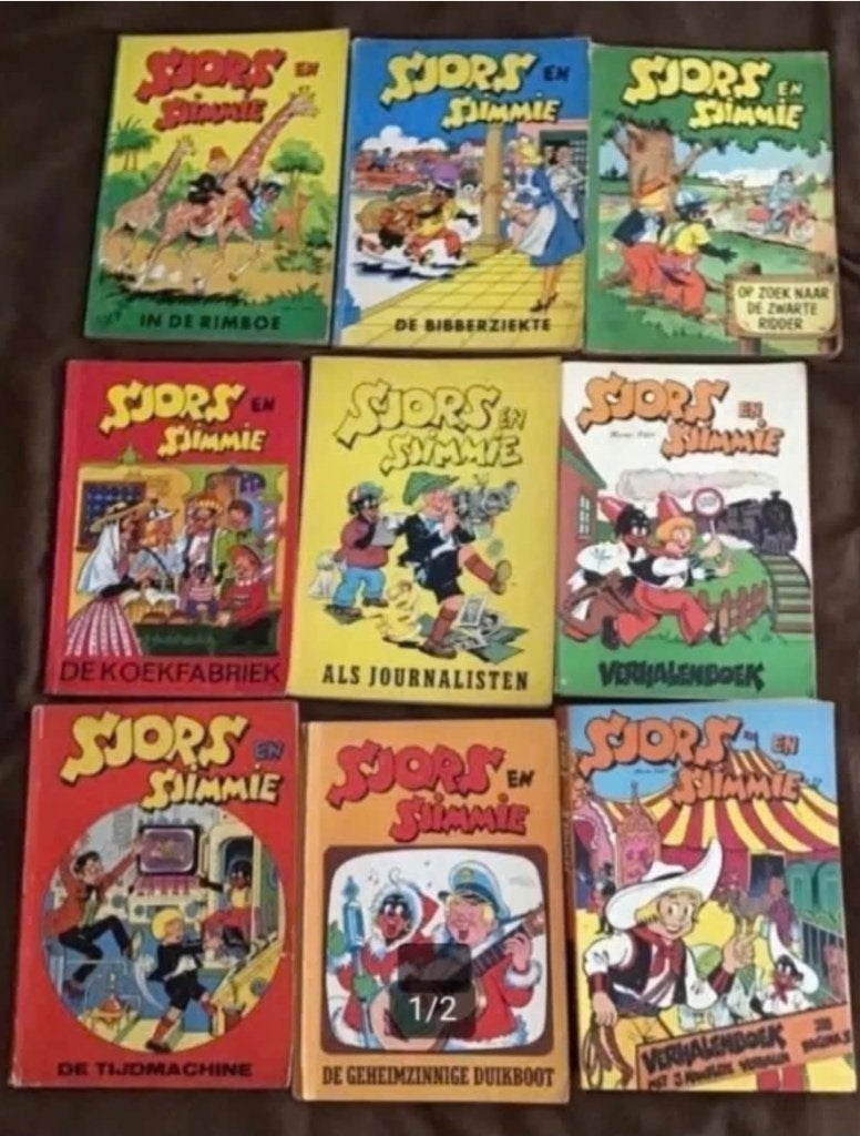 9 delen Sjors en Sjimmie door Frans Piet, Boeken, Meerdere stripboeken, Ophalen of Verzenden, Gelezen