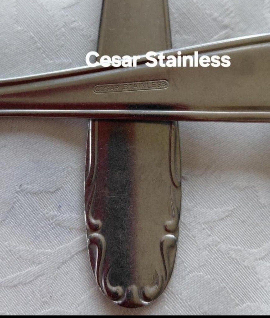 Cesar Stainless grote bewerkte dinervorken, Ophalen of Verzenden, Rvs of Chroom