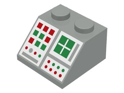 Lego Light Gray Slope 45 2 x 2 with Computer Panel Pattern, Gebruikt, Overige thema's, Lego, Overige typen