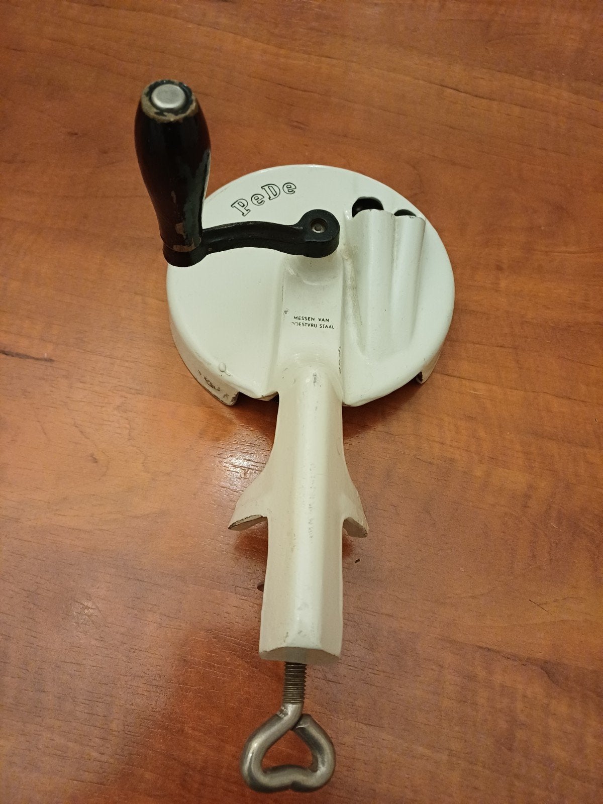 Vintage PeDe bonen snijmachine, Ophalen, Gebruikt, Metaal, Wit