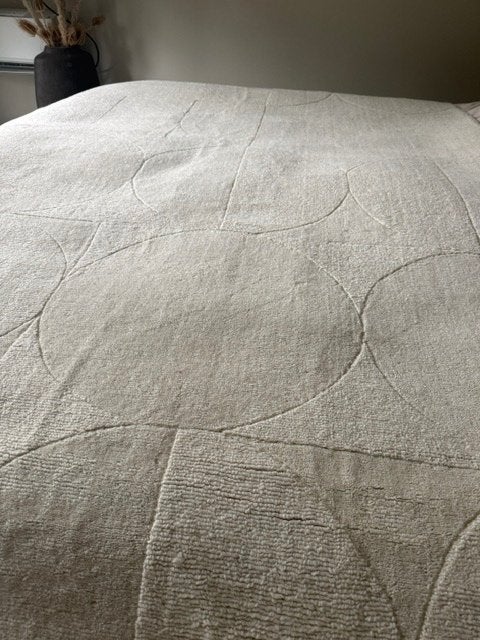 Te koop nieuw vloerkleed 80% wol 20 % katoen, Ophalen, Wit, Beetje Scandinavisch, 150 tot 200 cm