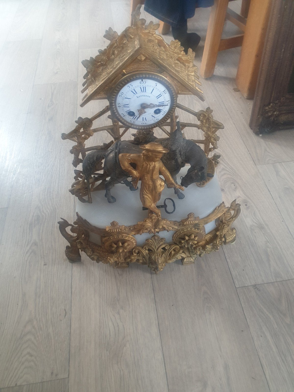 Prachtig antiek frans pendule, Ophalen of Verzenden