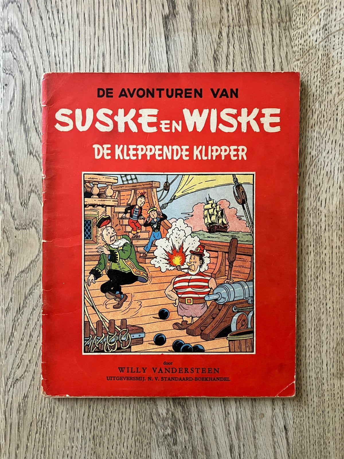 Suske en Wiske - De kleppende klipper - 1e dr. 1955 - Vlaams, Verzenden, Willy Vandersteen, Eén stripboek, Zo goed als nieuw