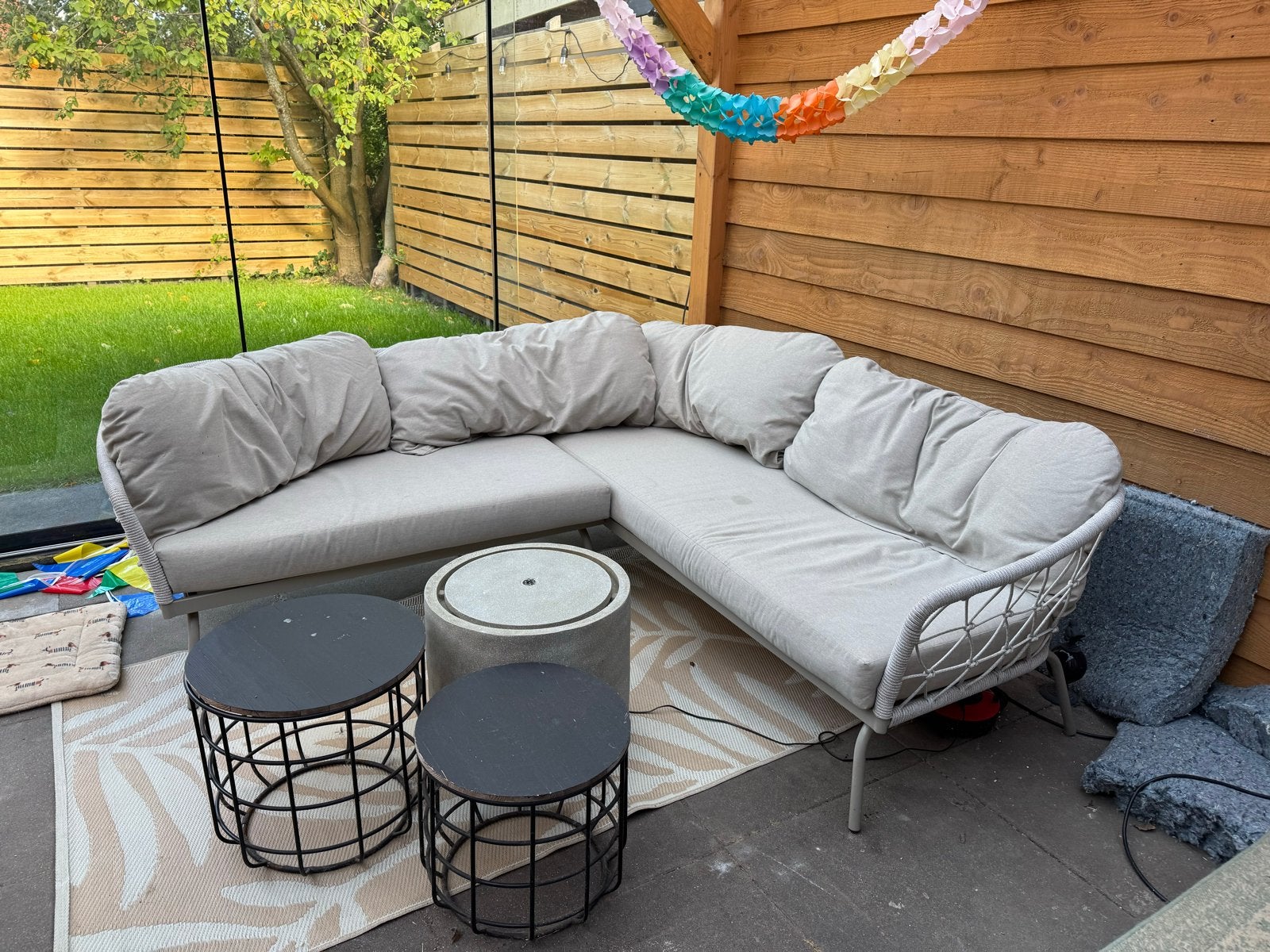Kwantum tuin loungeset 2-delig, Ophalen, Gebruikt, Loungeset, Bank