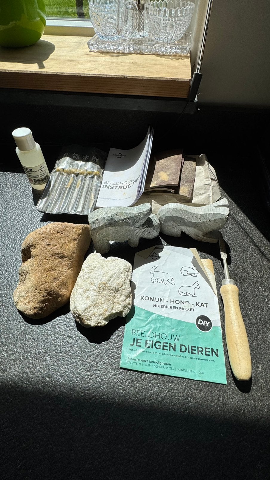 Speksteen beeldhouwen kinderen, Ophalen of Verzenden