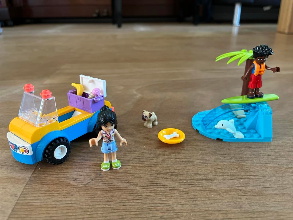 LEGO Friends 41725 Strandbuggy en dolfijn, Lego, Friends, Ophalen of Verzenden, Zo goed als nieuw