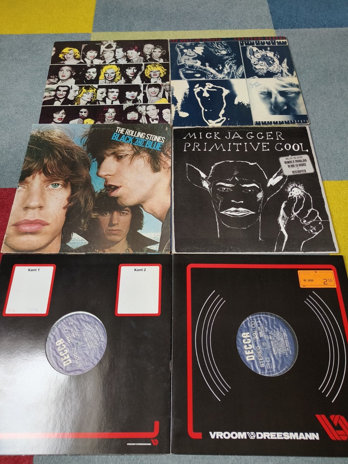 The Rolling Stones LP's: Emotional Rescue, Black and Blue, LP, Rock, Gebruikt, Ophalen of Verzenden