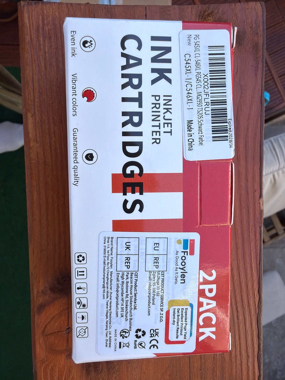 Fooylen Inktcartridges 2-pack voor Inkjetprinters, Ophalen of Verzenden, Nieuw, Cartridge