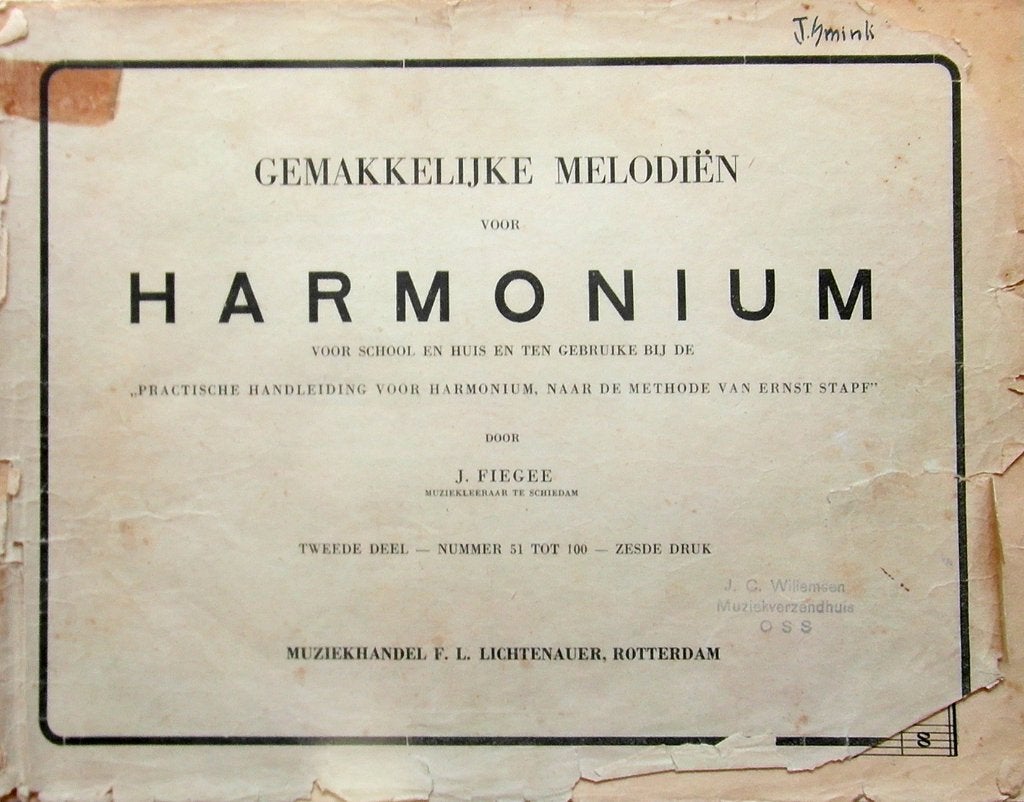 Gemakkelijke melodiën voor Harmonium,, Ophalen of Verzenden