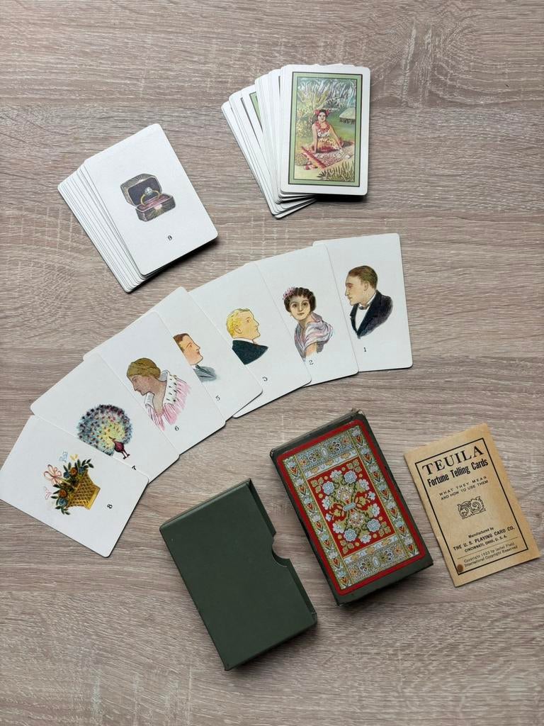 TEUILA Fortune Telling Cards 1923 tarot Vintage Retro, Ophalen of Verzenden, Zo goed als nieuw, Tarot of Kaarten leggen, Overige typen