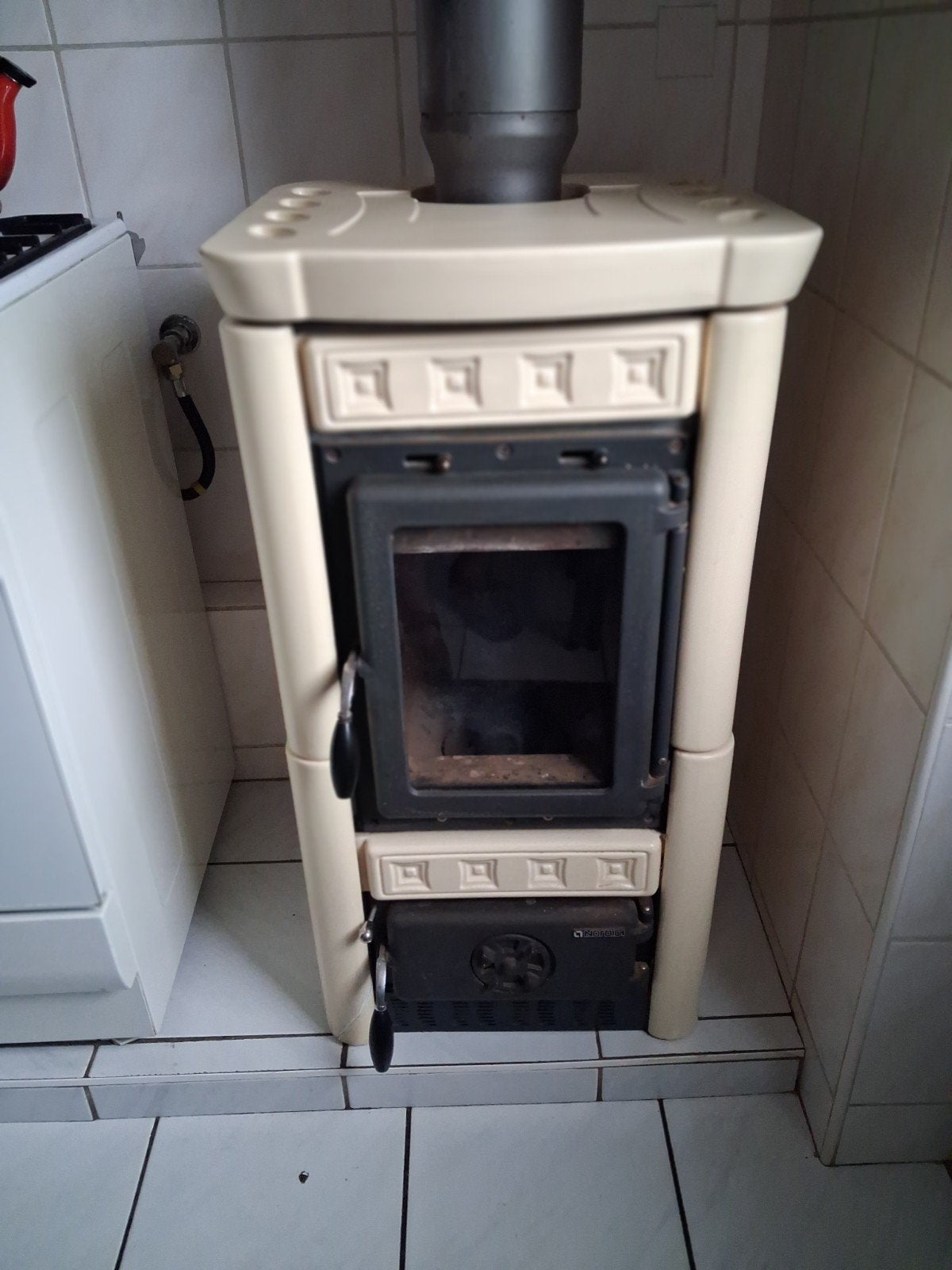 La Nordica Gaia Houtkachel 6 kW, Huis en Inrichting, Gebruikt, Houtkachel, Ophalen of Verzenden, Vrijstaand