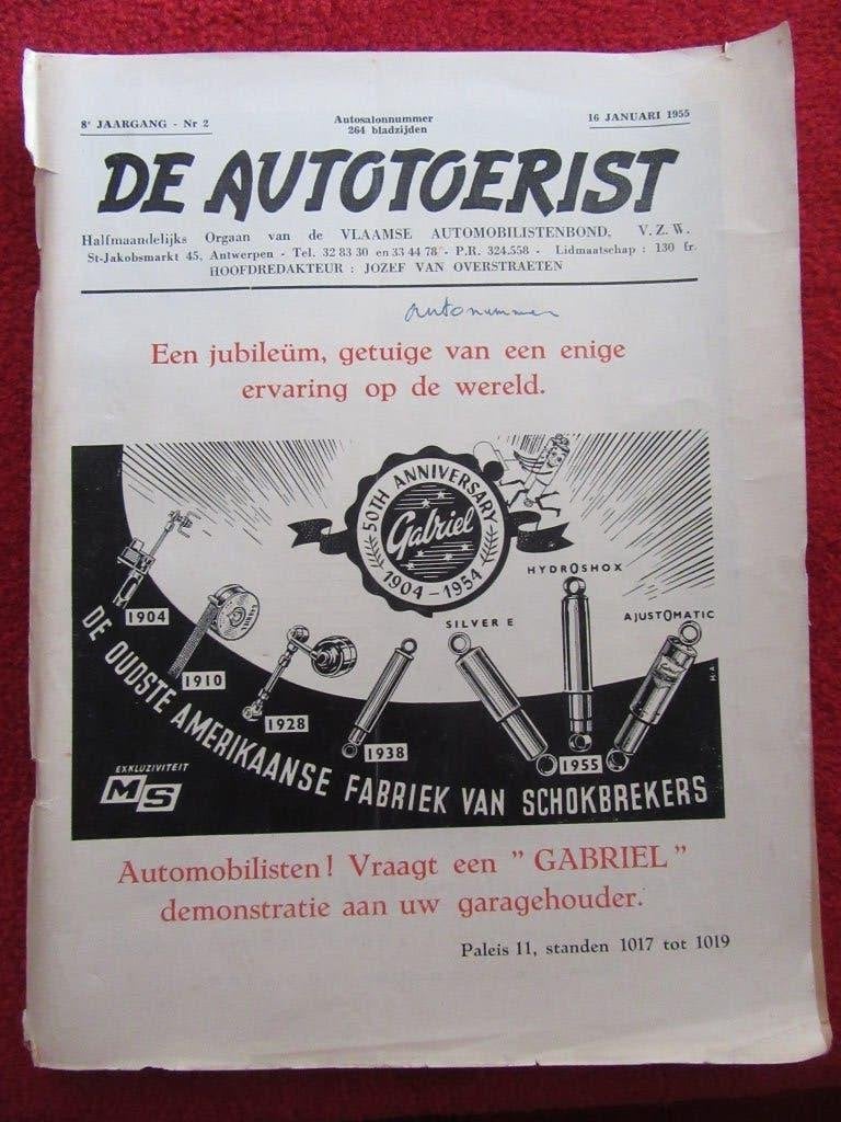 De Autotoerist - 16 januari 1955 - zie Foto´s, Gelezen, Algemeen, Vlaamse Automobilistenbond, Ophalen of Verzenden