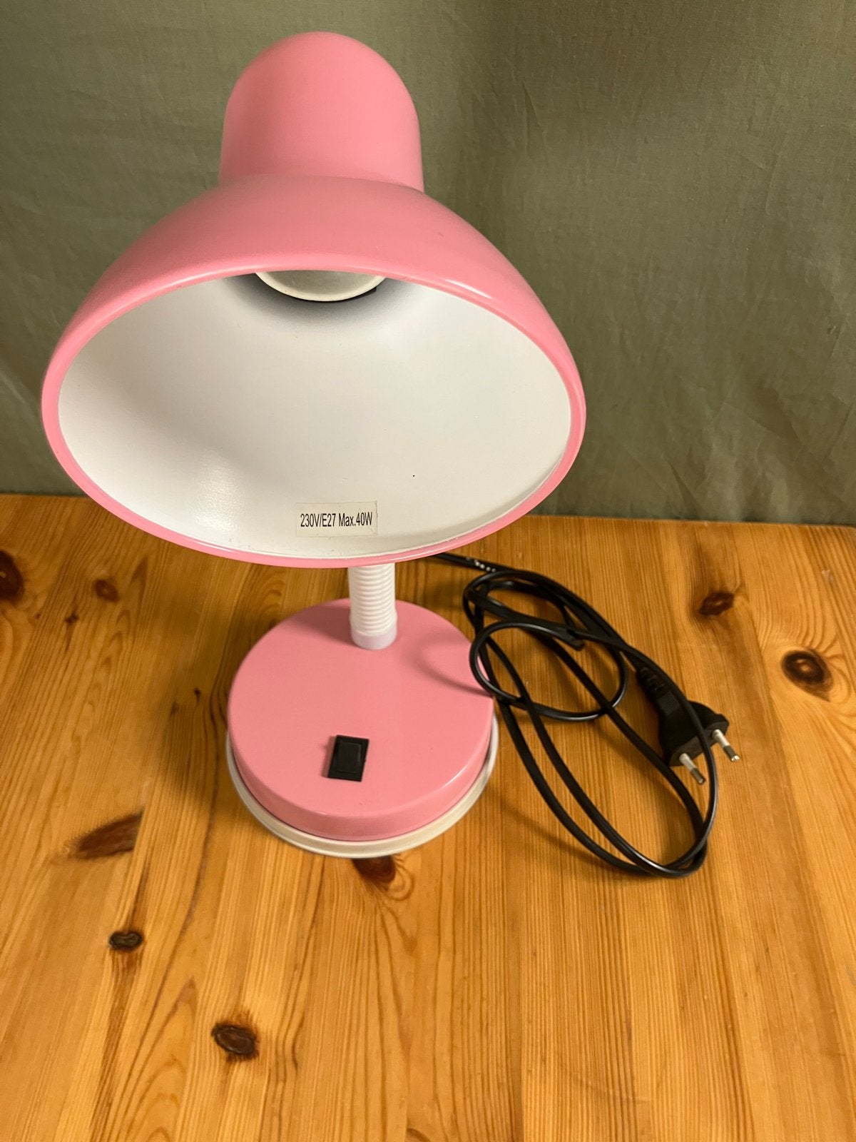 Roze bureaulamp - Kwantum, Huis en Inrichting, Gebruikt, Onbekend, Onbekend, Metaal
