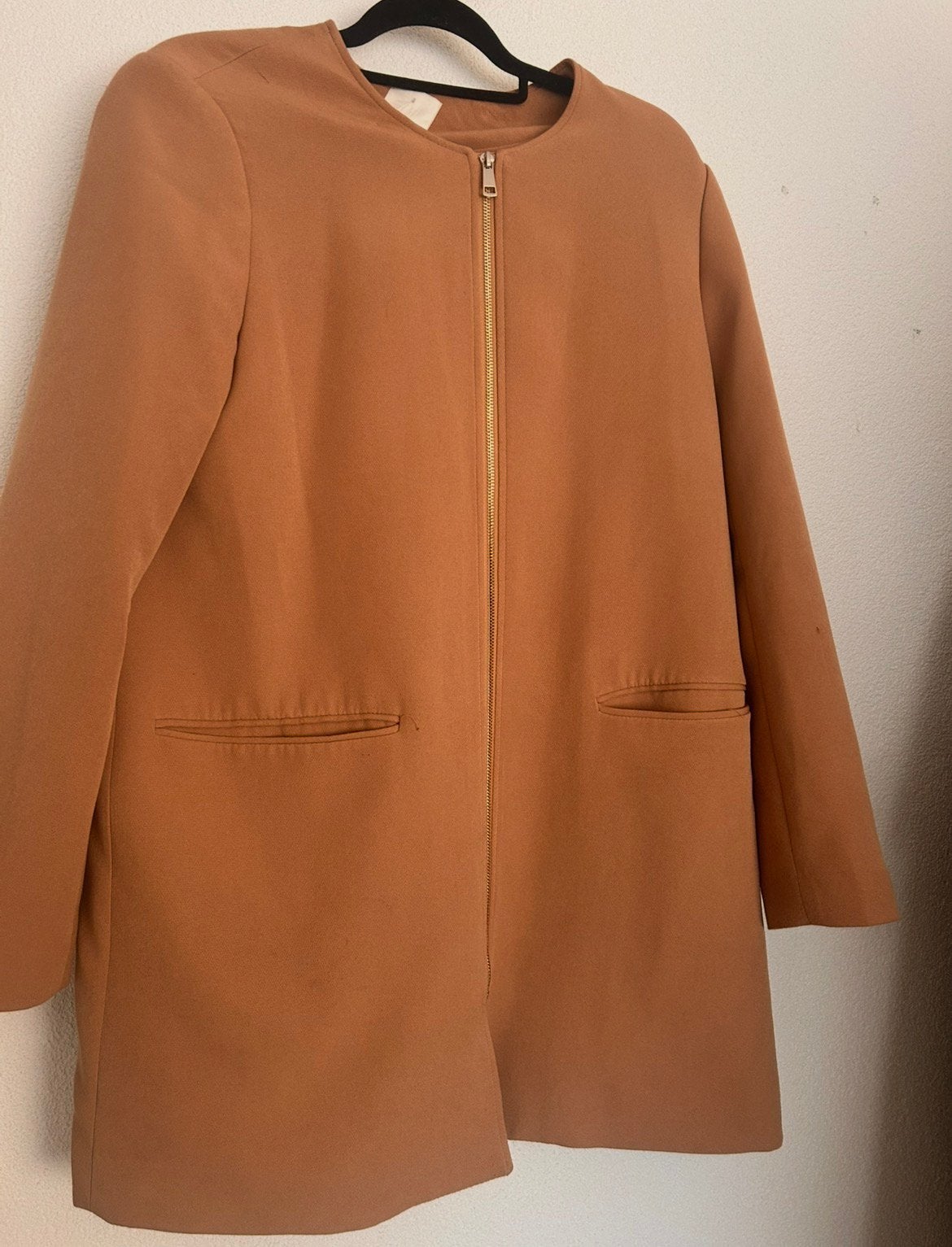 Mooie lange Blazer jas maat 42 h&m hm, Ophalen of Verzenden, Zo goed als nieuw, Maat 42/44 (L)