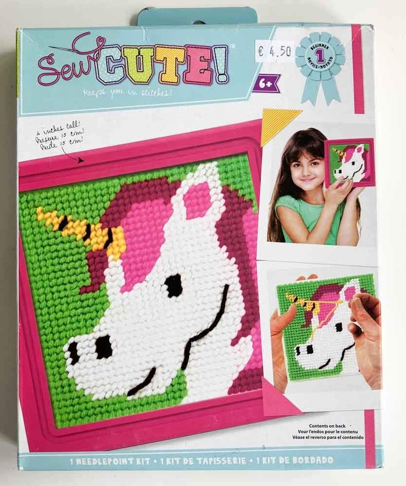 Kinder borduurset - unicorn, Ophalen of Verzenden, Nieuw, Handborduren, Borduurpakket