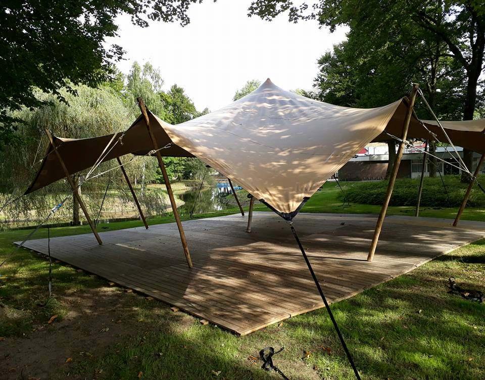 Vloeren te huur voor stretchtent pagodetent tipi tent ed, Ophalen of Verzenden, Gebruikt, Overige