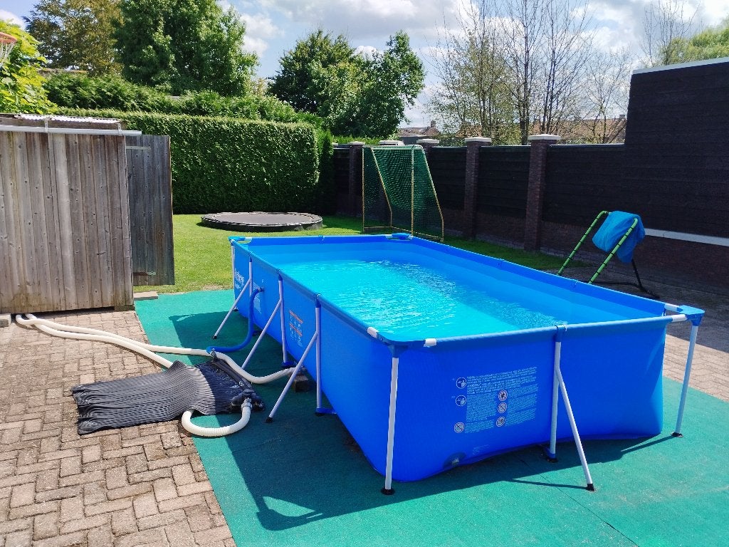Zwembad  + Filterpomp + Zoutwater systeem + Trap, Ophalen, 200 tot 300 cm, 80 tot 120 cm, Zo goed als nieuw