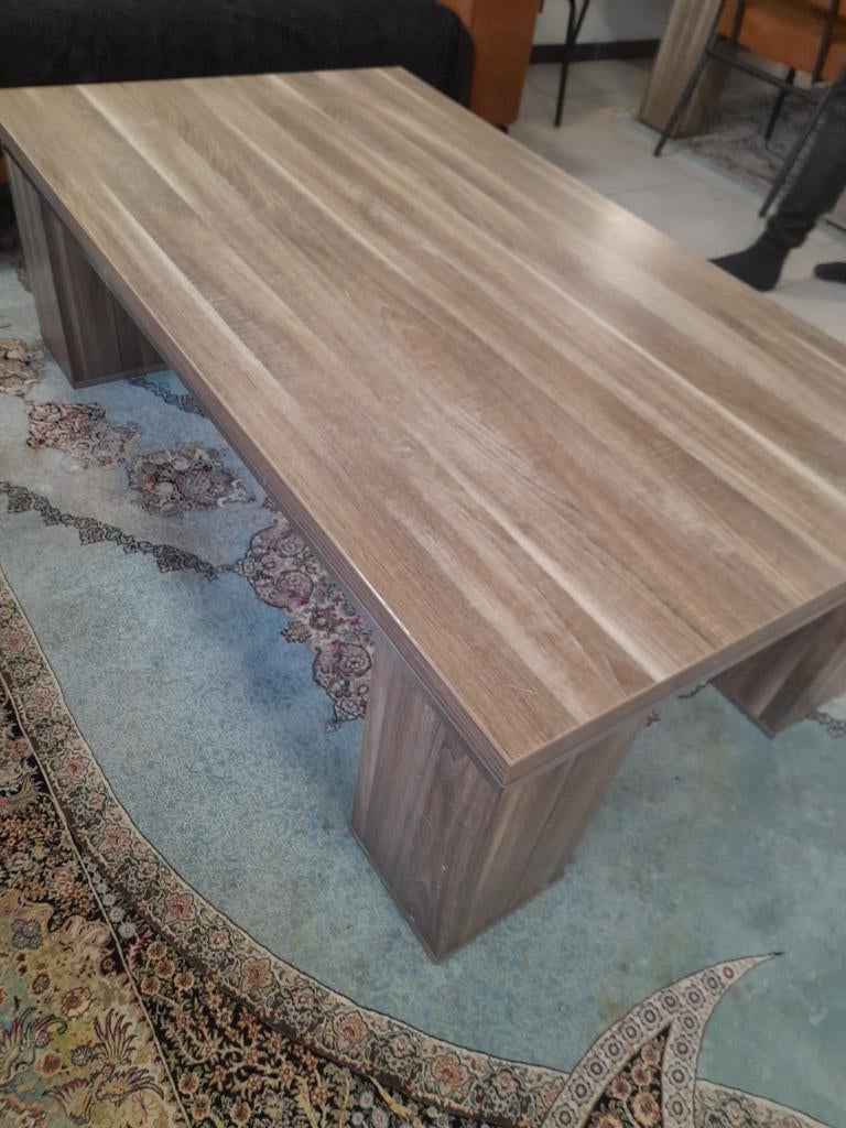 Gratis houten eettafel en salontafel, Ophalen of Verzenden, Rechthoekig, 50 tot 100 cm