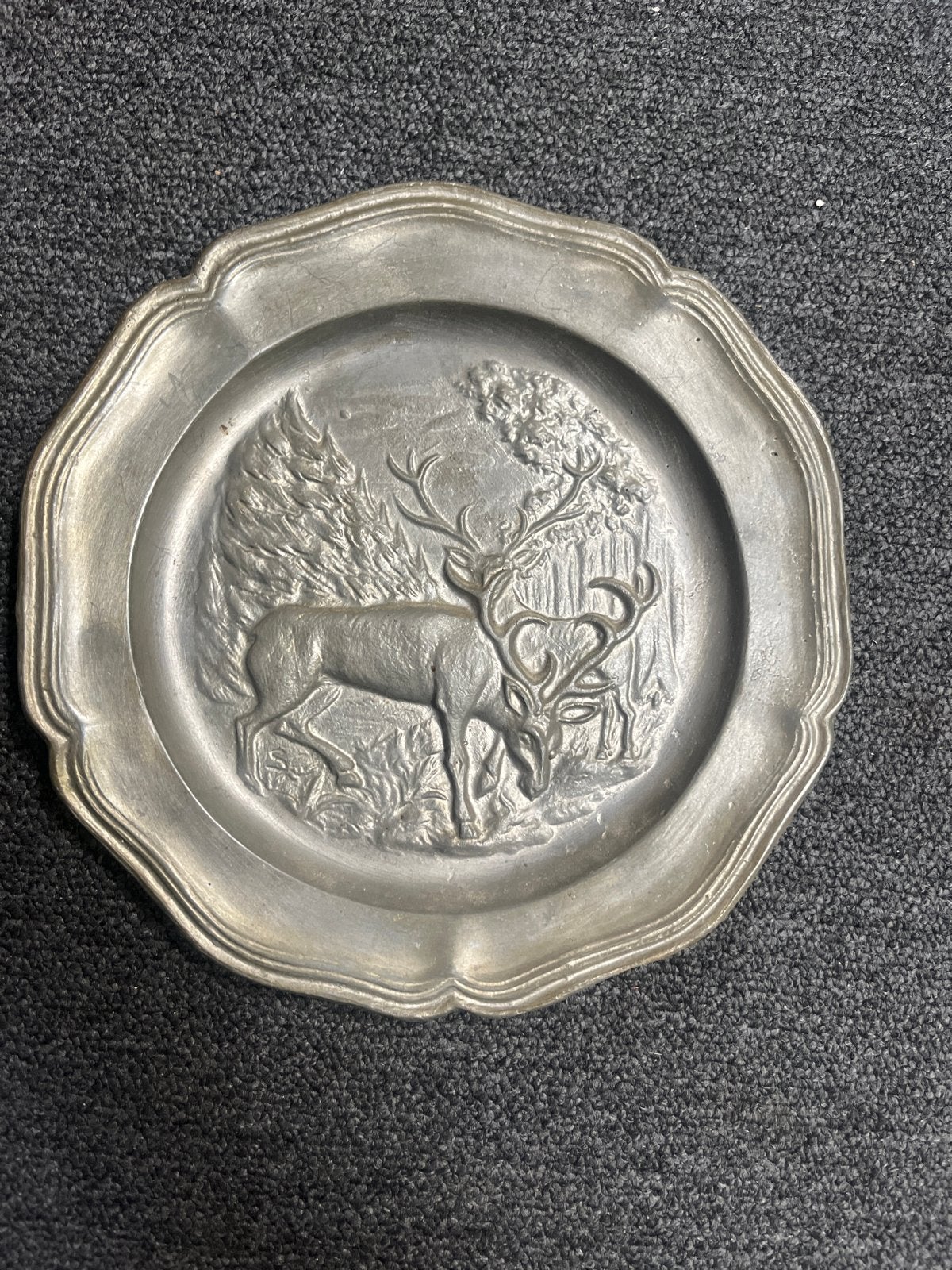Set van 2 Vintage Tin Wandborden - Hert en Wapen, Ophalen of Verzenden