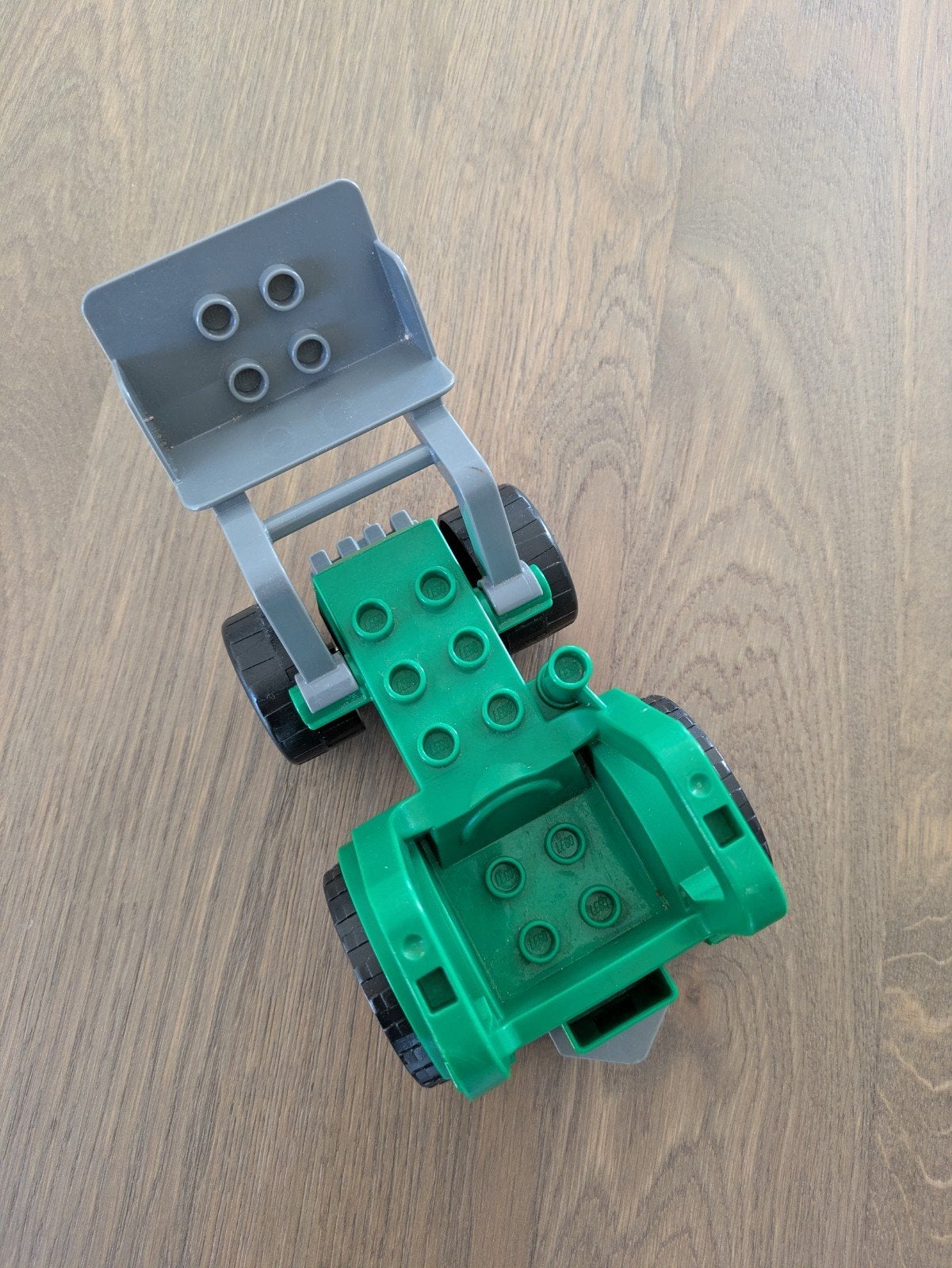 groene Duplo tractor met voorlader, Ophalen of Verzenden, Zo goed als nieuw, Complete set, Duplo