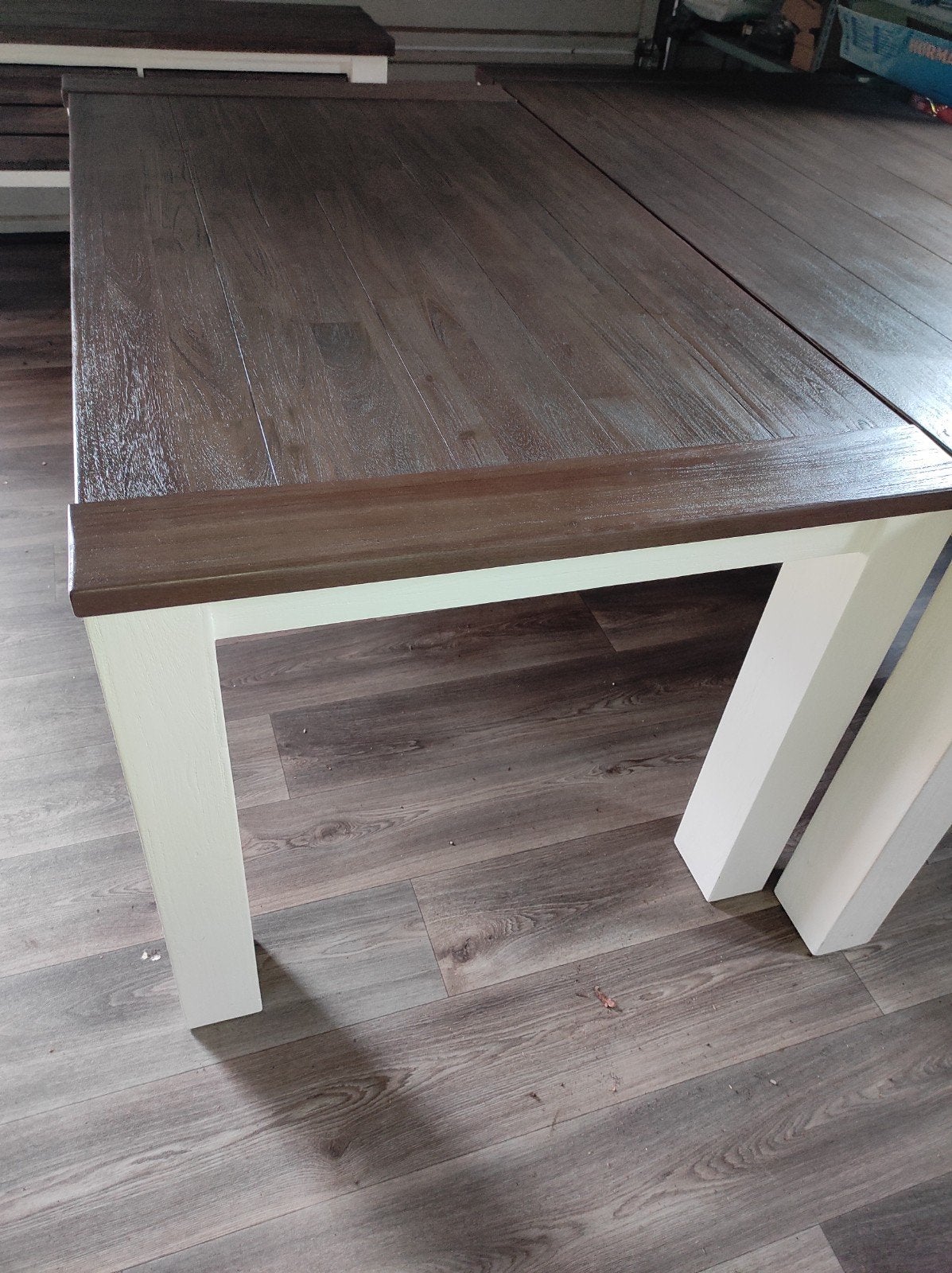 eettafel 160x100 tafel Deaumain Henders Hazel Landelijk, Ophalen, Rechthoekig, 150 tot 200 cm, 50 tot 100 cm
