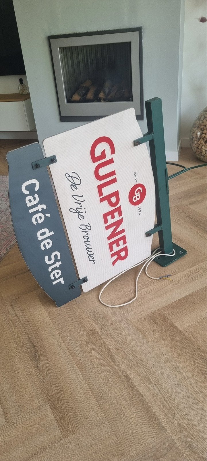 Gulpener bier reclamebord uithangbord bord mancave, Ophalen of Verzenden, Gebruikt, Reclamebord