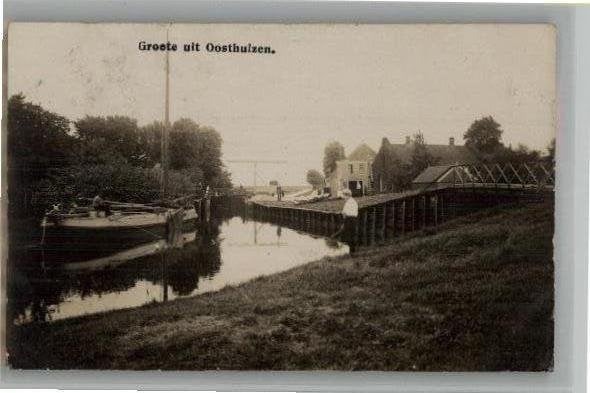 Oosthuizen: Historische FOTOKAART Water+ Boten 1911 zie info