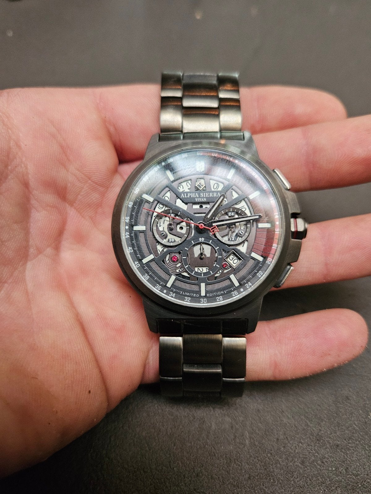 Alpha Sierra Titan tro3 Limited Edition Herenhorloge, Overige merken, Staal, Polshorloge, Ophalen of Verzenden