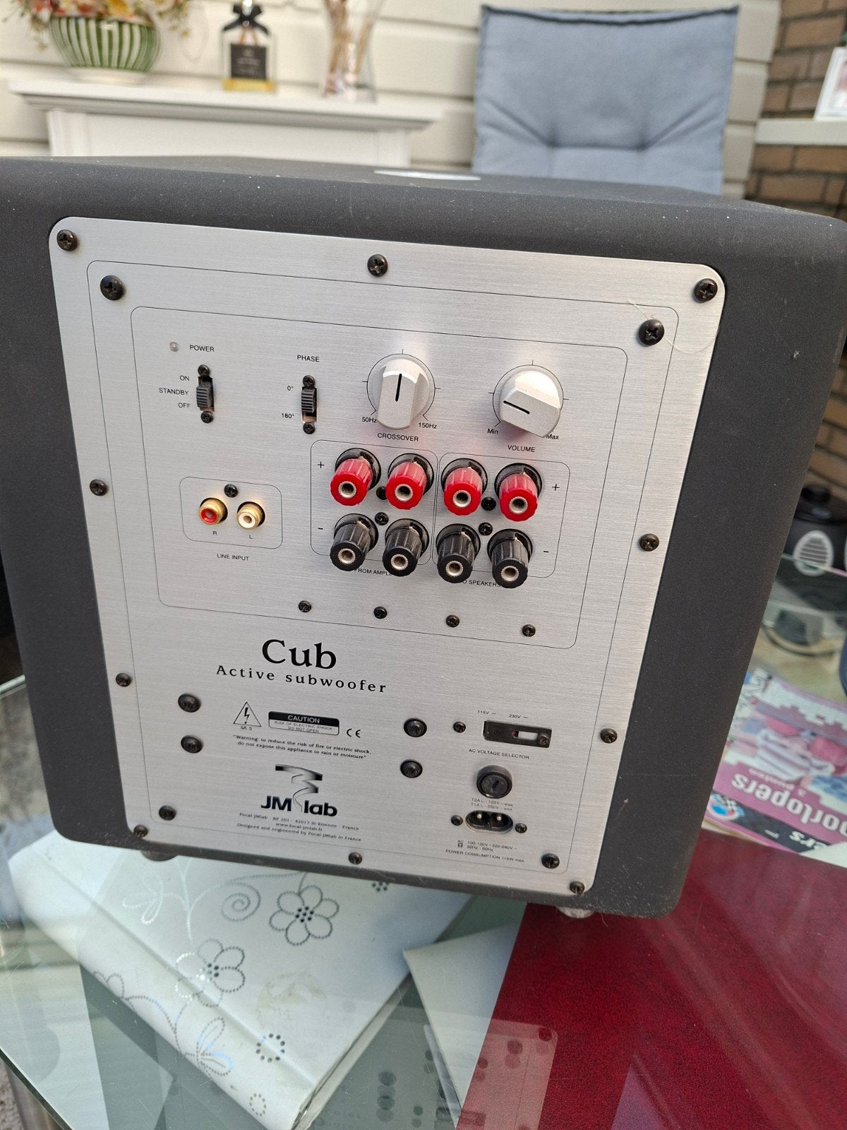 JM LAB Speakerset met subwoofer en front speaker, Ophalen, Gebruikt, Speakerset, Overige merken
