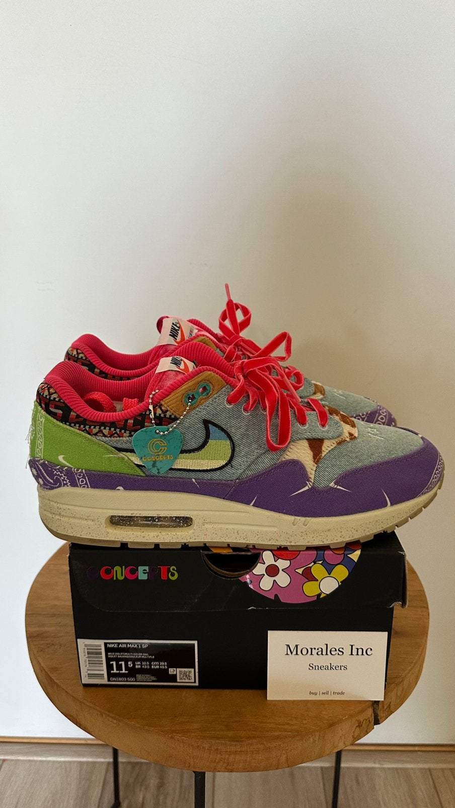 Nike Air Max 1 x Concepts ‘Far Out’ (2022) EU 45.5 top staat, Kleding | Heren, Schoenen, Ophalen of Verzenden, Overige kleuren