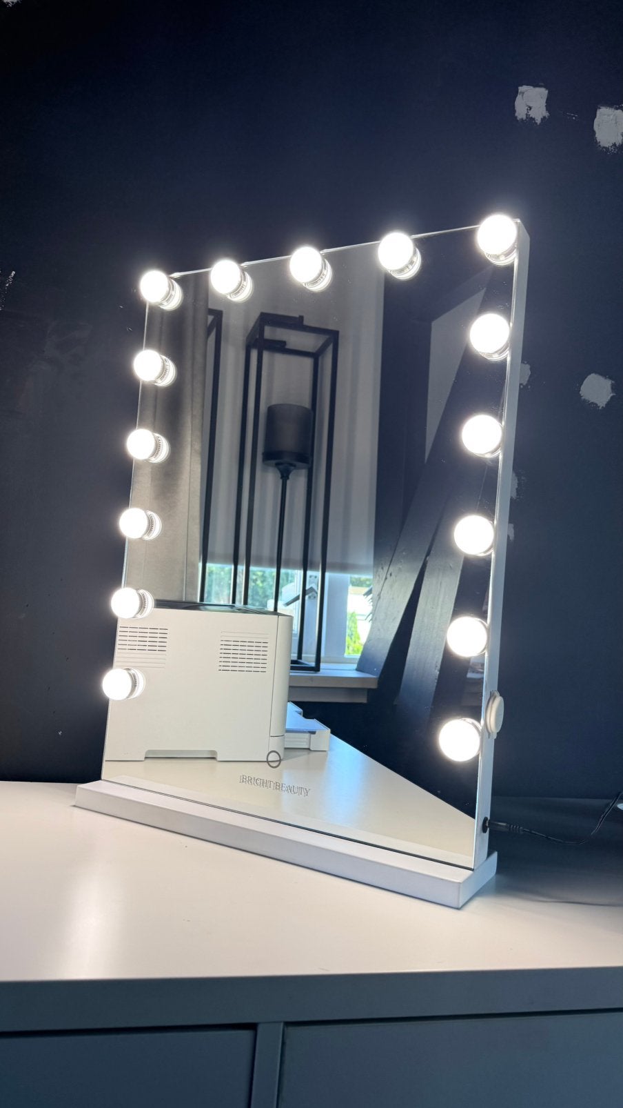 Bright Beauty hollywood spiegel met verlichting en usb, Ophalen, Zo goed als nieuw, Rechthoekig, Minder dan 100 cm