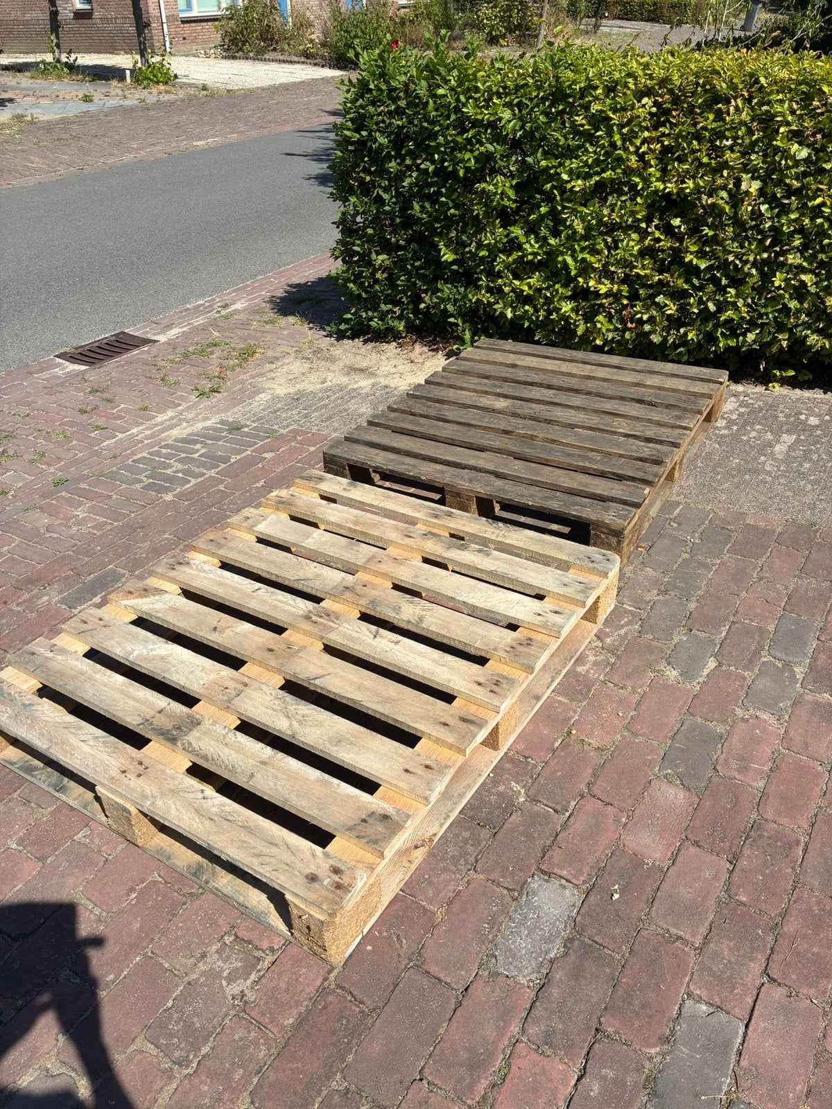 Twee stevige pallets, Ophalen, Zo goed als nieuw, Pallet, Minder dan 200 cm