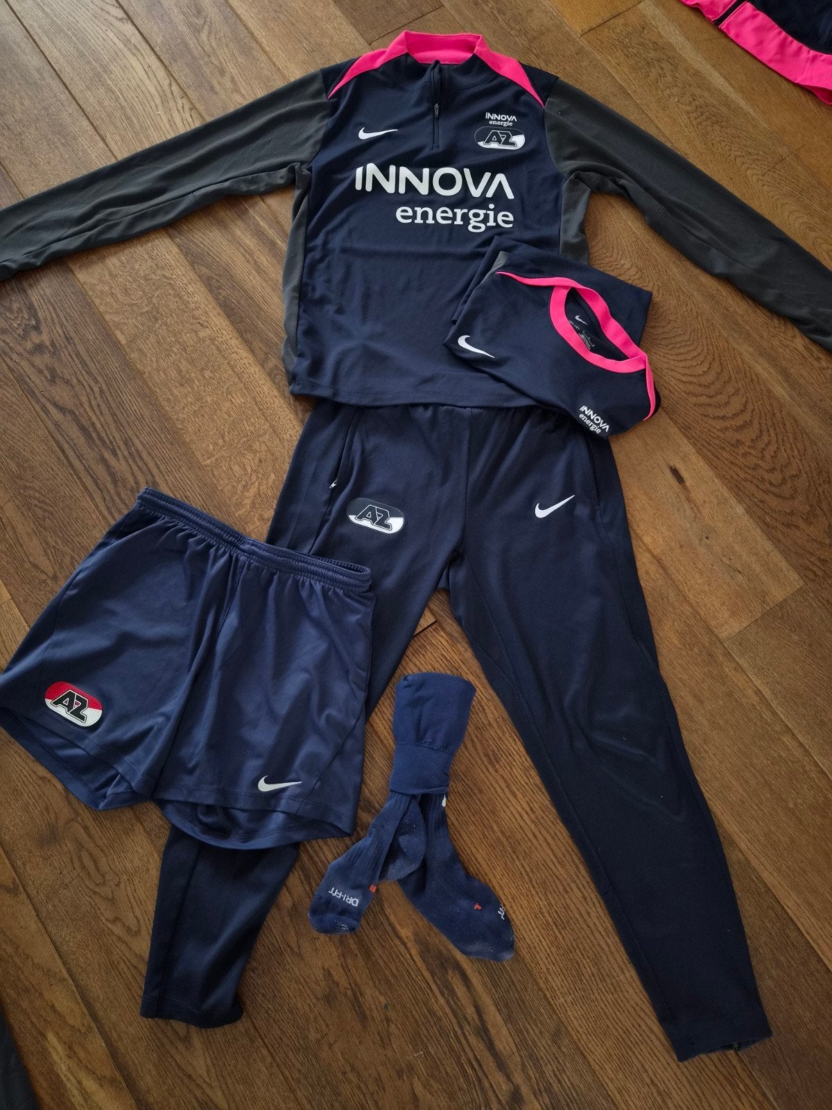 Nike Dri-FIT AZ Alkmaar Trainingspak Maat M, Ophalen of Verzenden, Gedragen, Blauw