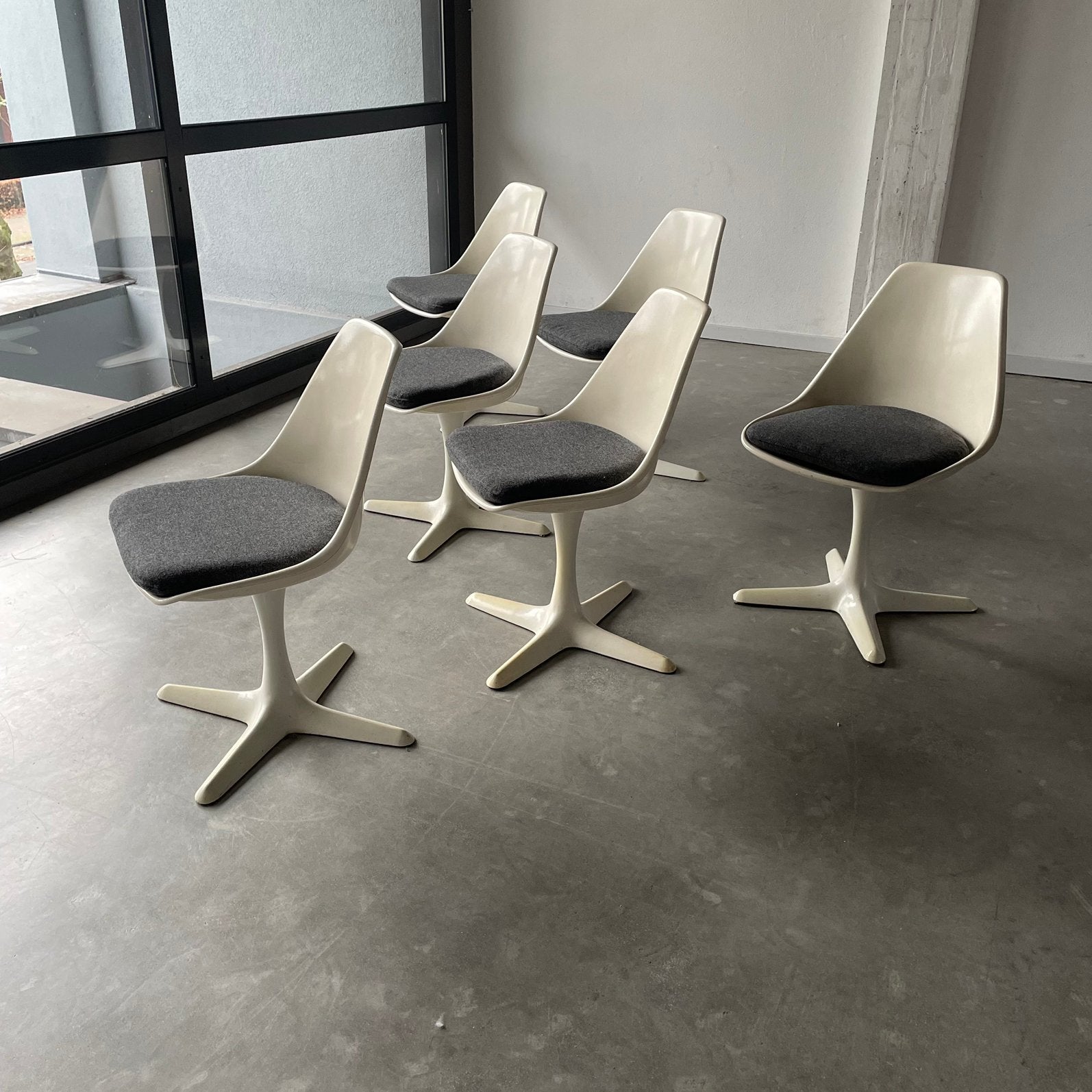 6 arkane stoelen vintage 6gemerkt jaren 60 space age, Huis en Inrichting, Ophalen, ., Zo goed als nieuw, .
