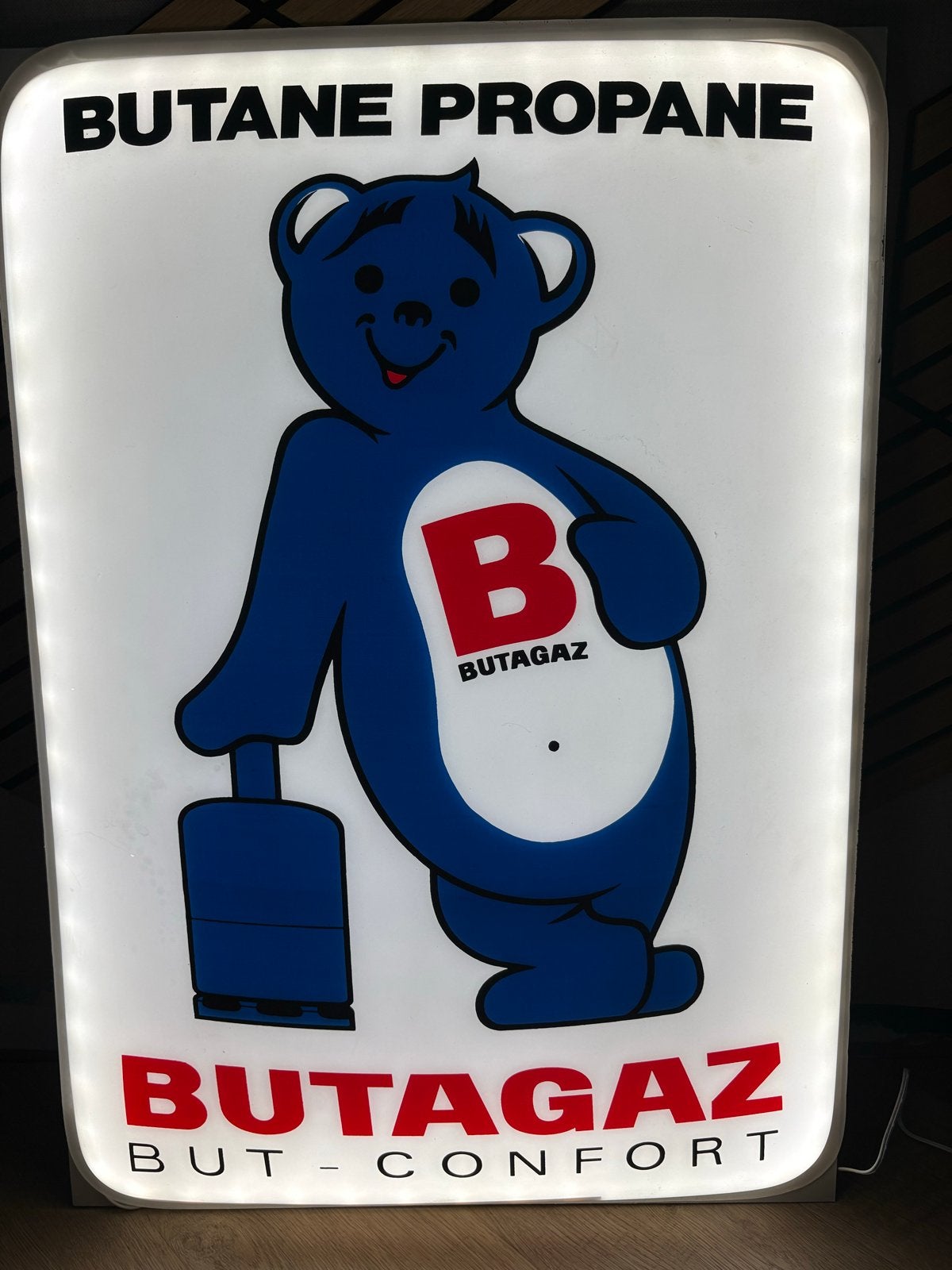 Butagaz Lichtbak / Reclamelamp - Butane Propane, Verzamelen, Verzenden, Zo goed als nieuw, Lichtbak of (neon) lamp