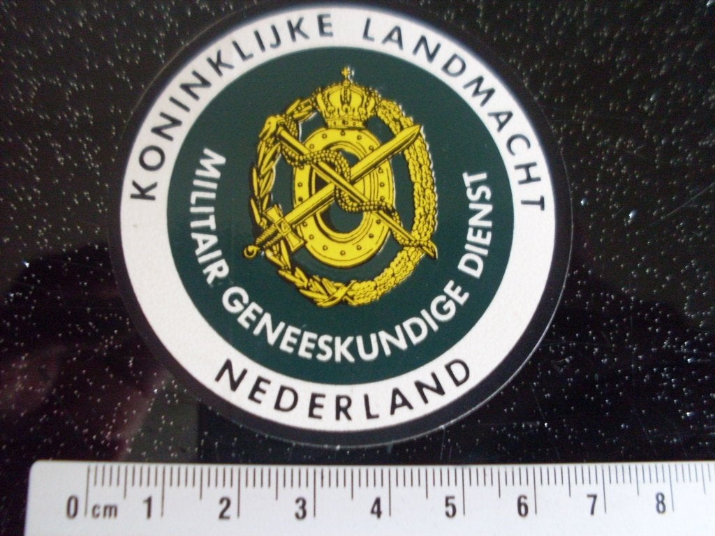 sticker KL nederland militair geneeskundige dienst logo, Verzenden, Zo goed als nieuw, Bedrijf of Vereniging