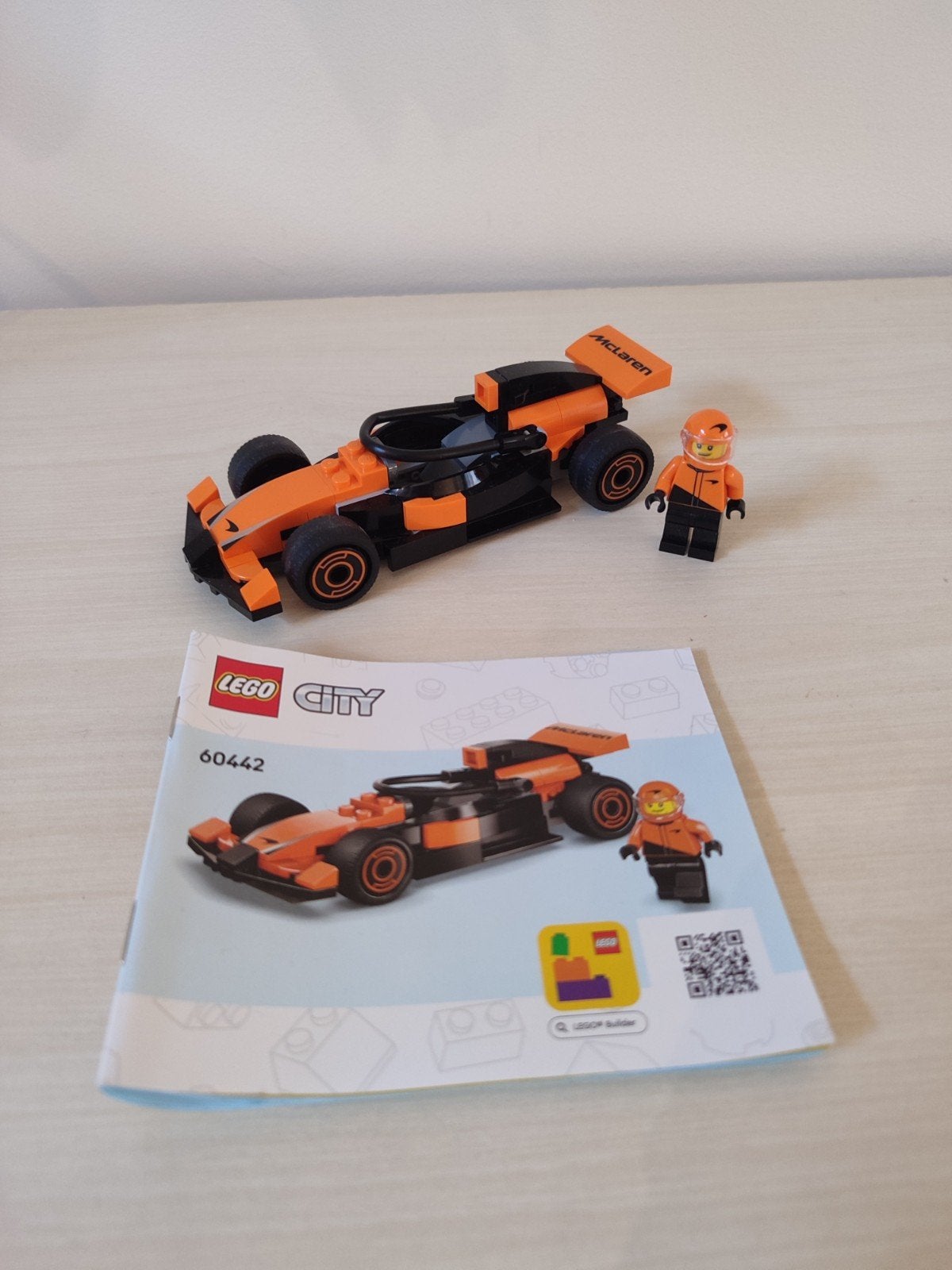 LEGO City McLaren Formule 1 Raceauto 60442 met coureur, Compleet, City, Lego, Ophalen of Verzenden