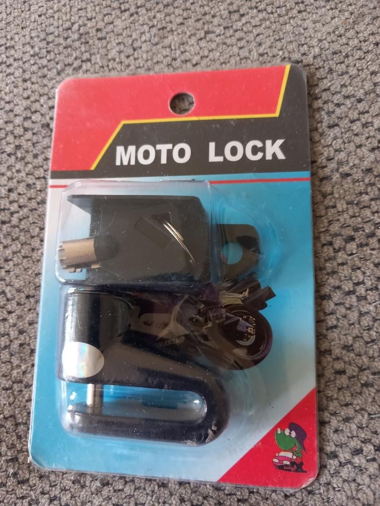 Moto Lock schijfremslot zwart met twee sleutels nieuw, Ophalen of Verzenden