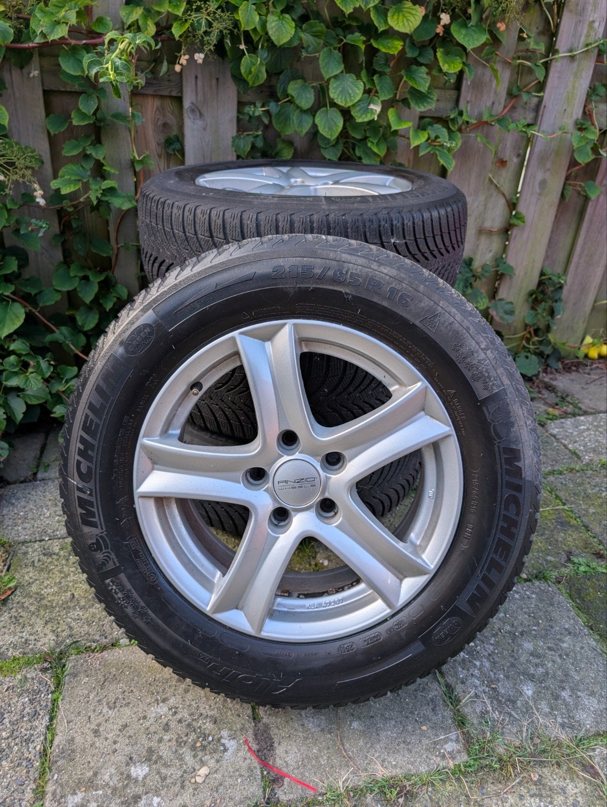 Anzio velgen met Michelin winterbanden 215/65 R16, Ophalen, 16 inch, Banden en Velgen, Winterbanden
