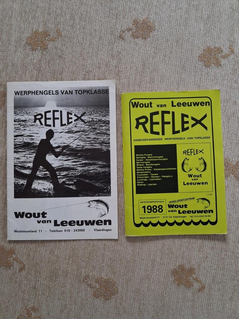 Hengelsportcatalogus Wout van Leeuwen (REFLEX) 1976 en 1988, Ophalen of Verzenden, Gebruikt, Boek of Tijdschrift