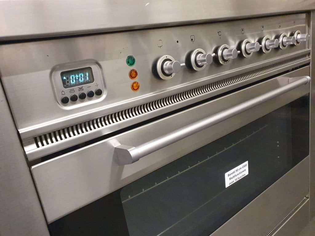 Boretti Fornuis 90cm RVS 5 pitten 1 elektrische oven, Niet ingevuld, 60 cm of meer, Niet ingevuld, Ophalen of Verzenden