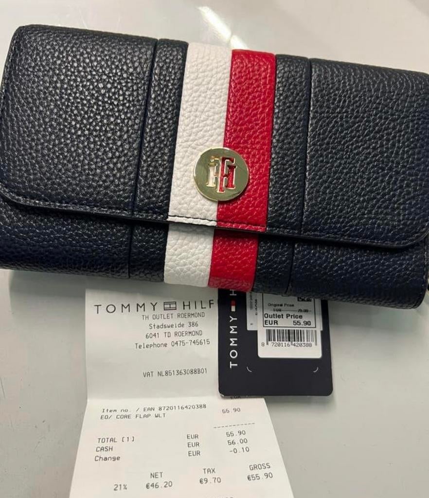 Tommy Hilfiger Portemonnee - Nieuw met kaartjes, Overige merken, Blauw, Nieuw, Ophalen of Verzenden