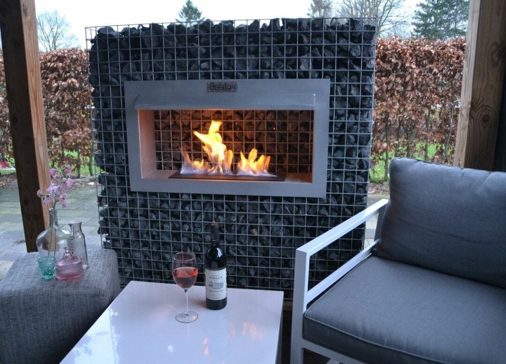 Uitverkoop!! - Bio ethanol tuinhaard Gabion Schanskorven M, Ophalen of Verzenden, Nieuw