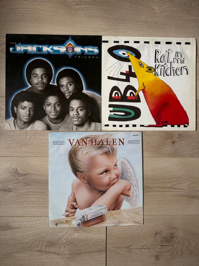 3 LP's: The Jacksons, UB40, Van Halen - Oosterbeek, Ophalen, 1980 - 1989, Gebruikt, 12 inch